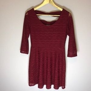 Maroon Midi Dress, Small